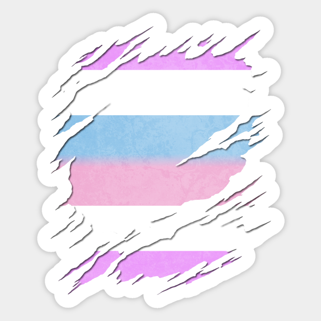 Bigender Pride Flag Ripped Reveal Bigender Pride Sticker Teepublic 